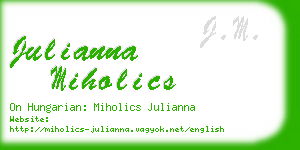 julianna miholics business card